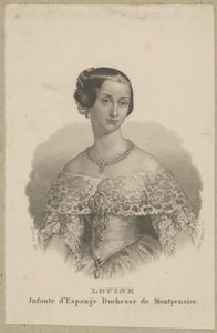 Maria Ludwika Ferdynanda av Spanien (egentligen María Luísa Fernanda de Borbón, 1832 Madrid - 1897 Sevilla) - infantinna av Spanien och hertiginna av Montpensier av Carl Mayer