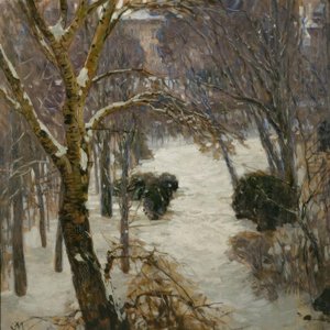 Heiligenstadt Park på vintern av Carl Moll