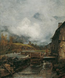 Vattenkvarn i Goisern (efter Emil Jakob Schindler) av Carl Moll