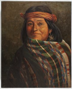 Cove-Vai, San Felipe Pueblo (olja på duk) av Carl Moon