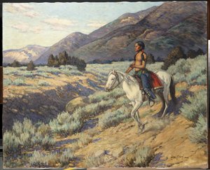 Scout, Taos Valley, New Mexico (olja på duk)