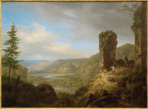 C. Morgenstern, utsikt från ruinerna av Böckelheim slott av Carl Morgenstern