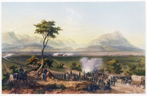 Capture of Monterey, från Kriget mellan USA och Mexiko, pub. 1851 (färglitografi)