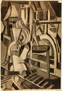 Abstrakt - Sittande figur av Carl Newman