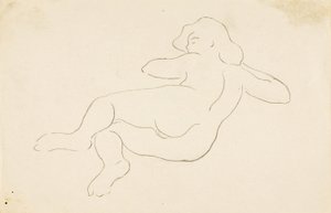 Liggande kvinnlig nakenbild av Carl Newman