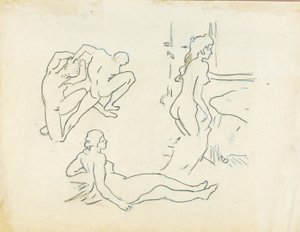 Studier med tre figurer av Carl Newman