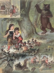 Hans och Gretel i skogen, ca 1880