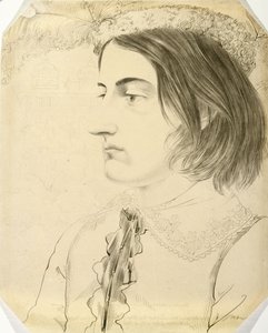 Ludwig Simon, teologisk student, 1816 (penna och pensel och svart bläck på vävt papper)