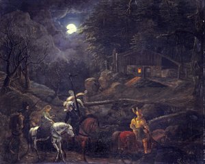 Riddare framför kolarkojan av Carl Philipp Fohr