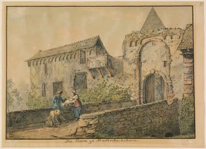 Ruinen av Tiefburg i Handschuhsheim av Carl Philipp Fohr