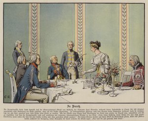Hos Paretz (färg litho) av Carl Röchling