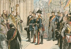 Fredrik Vilhelm IV, kung av Preussen (1795 -1861), vid Kölnerdomen 1848
