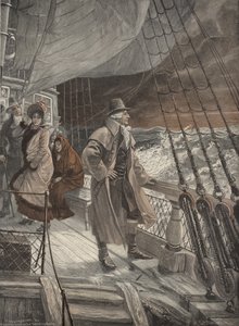 På däcket på ett skepp av Carl Rohling