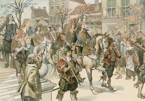 Den store kurfurstens (1620-1688) ankomst till Haag för hans äktenskap med Louise Henriette av Orange (1627-1667) 1646 av Carl Rohling