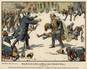 Fredrik den store av Preussen och general Zieten på morgonen efter slaget vid Torgau