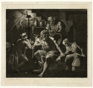 Jupiter besöker Filemon och Bacchus
