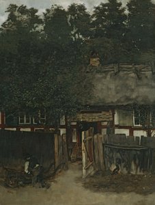 Bondgård i Ferch am Schwielowsee av Carl Schuch