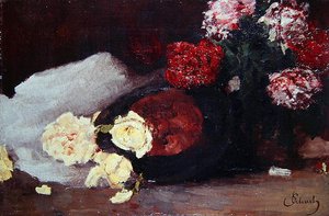 Stilleben med terosor, ca 1885 (olja på duk) av Carl Schuch