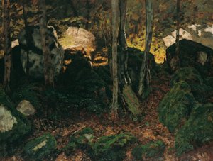 Waldinneres nära Saut du Doubs av Carl Schuch