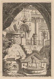 Fantasi om ett antikt tempel av Carl Schütz