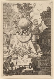 Fantasi om en antik trofé till Augustus av Carl Schütz