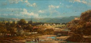 En liten stad i Bayern av Carl Spitzweg
