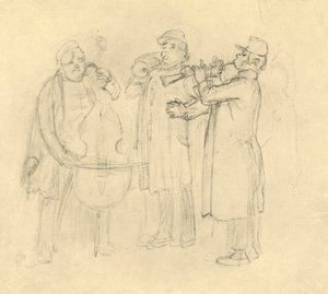 Bettelmusikanten, mitten av slutet av 1800-talet, c1924. av Carl Spitzweg