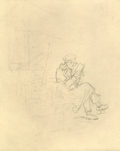 Der Antiquar, mitten av slutet av 1800-talet, c1924. av Carl Spitzweg