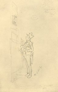 Der Gratulant, mitten av slutet av 1800-talet, c1924. av Carl Spitzweg