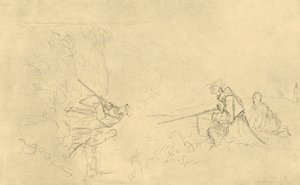 The Sunday Hunter, mitten av slutet av 1800-talet, c1924. av Carl Spitzweg