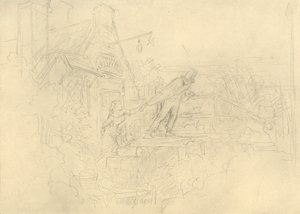 Der Zechpreller, mitten av slutet av 1800-talet, c1924. av Carl Spitzweg