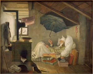 Stackars poet av Carl Spitzweg