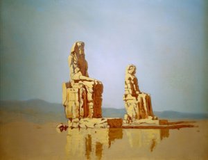 suggan. Memnon Colossae i Egypten av Carl Spitzweg