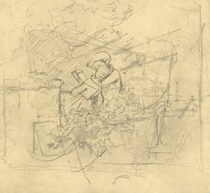 Lektüre, mitten av slutet av 1800-talet, c1924. av Carl Spitzweg