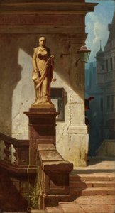 Lagens öga Justitia, 1857. av Carl Spitzweg