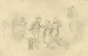 Verabredetes Rendezvous, mitten av slutet av 1800-talet, c1924. av Carl Spitzweg