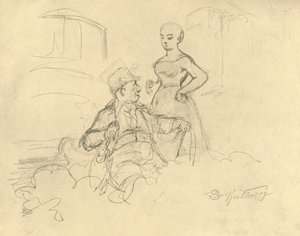 Vad är glädjande, mitten av slutet av 1800-talet, c1924. av Carl Spitzweg