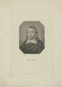 Porträtt av poeten John Milton 1608-1674, ca 1818-1821.