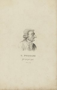 Porträtt av violinisten och kompositören Gaetano Pugnani 1731-1798, 1815.