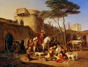 Spansk gerilla i ett fort av Carl Wilhelm Freiherr von Heideck