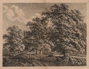 Landskap och tre figurer av Carl Wilhelm I Kolbe