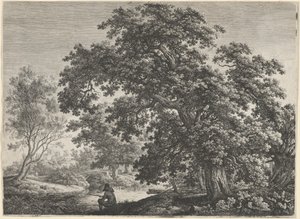 Jätteek med en sittande fiskare av Carl Wilhelm Kolbe