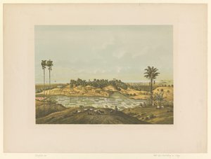 Utsikt över ett landskap nära Semarang Norra kusten vid Semarang (titel på objekt) av Carl Wilhelm Mieling (possibly)