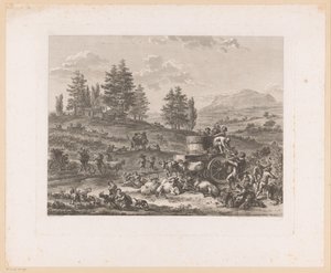 Vintage i ett landskap la pleine vendange av Carl Wilhelm Weisbrod