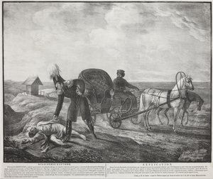 Kejsar Alexander I hjälper en behövande person, 1820. av Carl von Hampeln