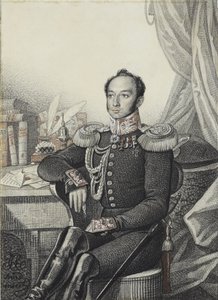 Porträtt av Alexander Ivanovich Germann, 1822.