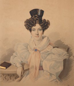 Porträtt av Anna Platonovna Plautina 1808-1886, 1830-talet.