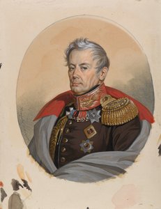Porträtt av greve Pjotr Petrovitj Konovnitsyn 1764-1822, tidigt 1820-tal. av Carl von Hampeln