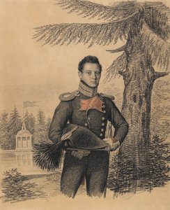 Porträtt av Fjodor Ivanovich Dolgopolov 1792-1856, 1820-talet.