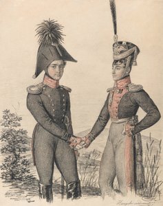 Porträtt av Pyotr Petrovich Esipov 1797-1876 och Pavel Yakovlevich de Witte 1796-1864, tidigt 182